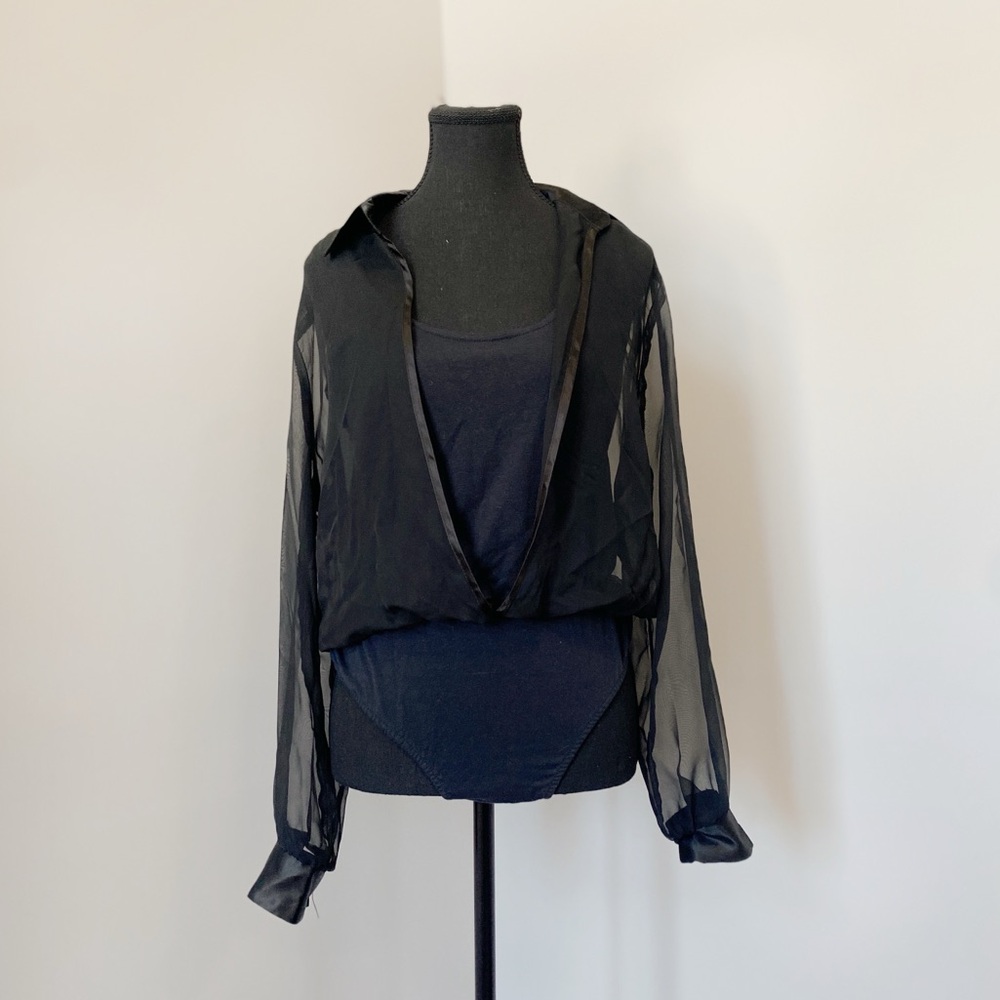 vintage bodysuit with sheer cover
